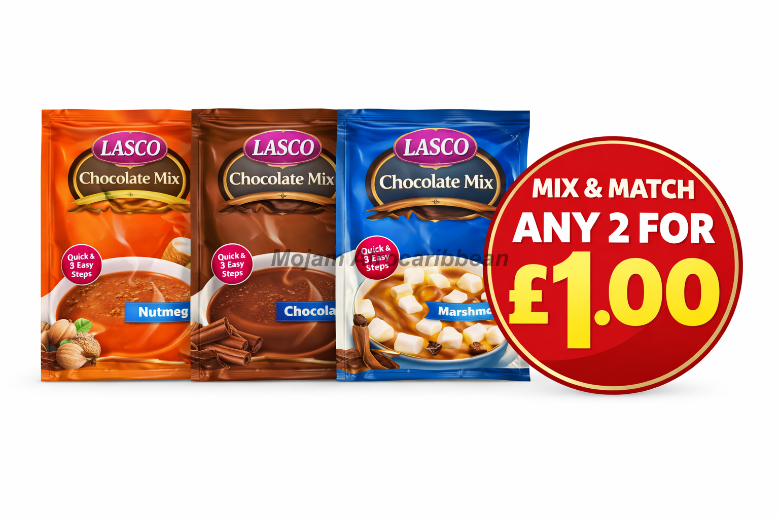 LASCO Instant Chocolate Mix Sachet (28g) – Mix & Match Any 2 for £1